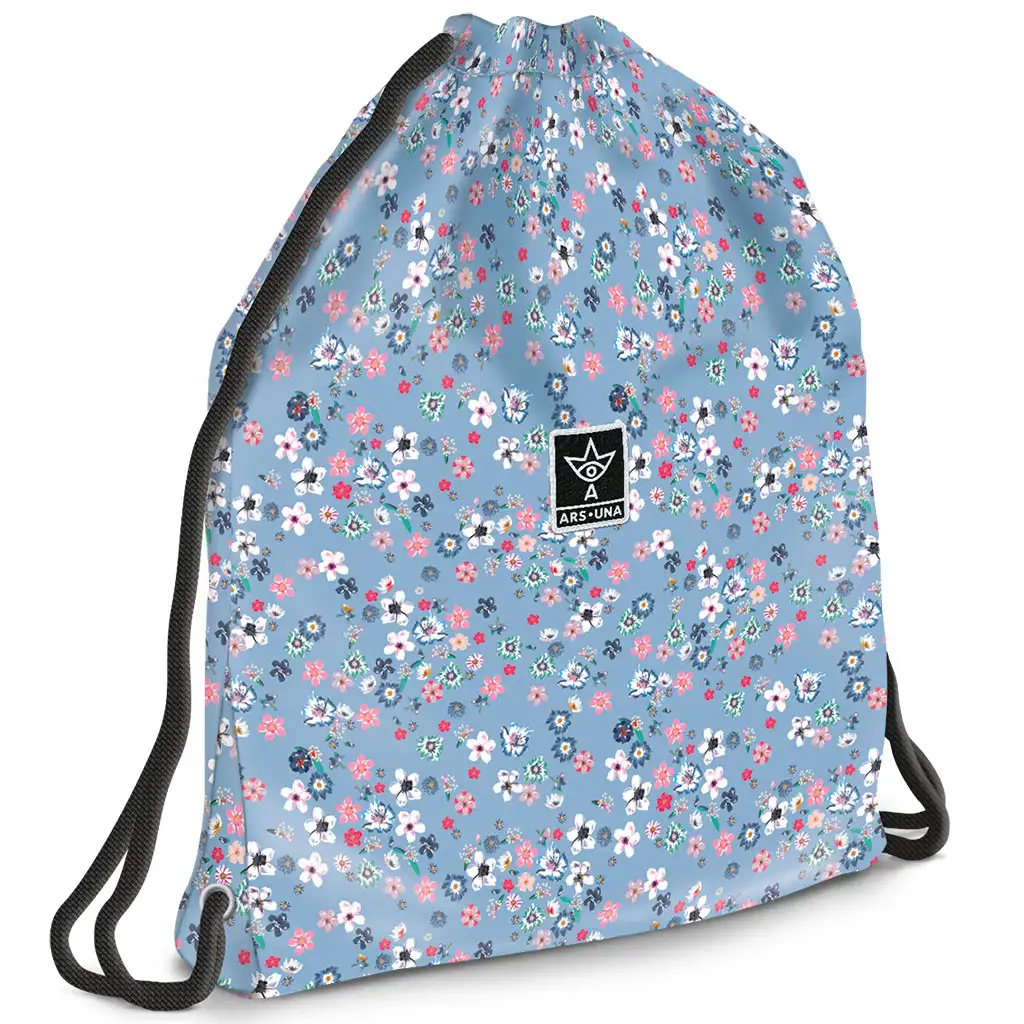 imagen de Ars Una: Pearl Blossom Blue mochila de deporte con flores para adolescentes, 37,5x46cm 1