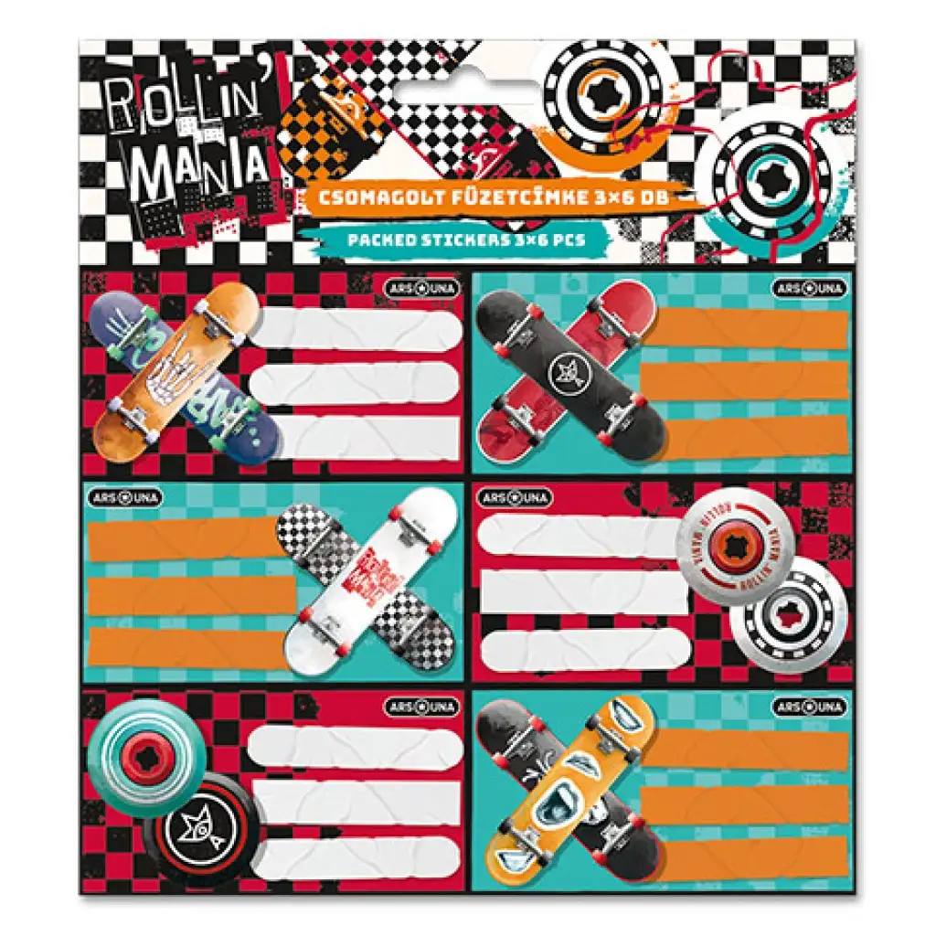 imagen de Ars Una: Rollin Mania patín de ruedas etiquetador empaquetado 3x6 unidades 1