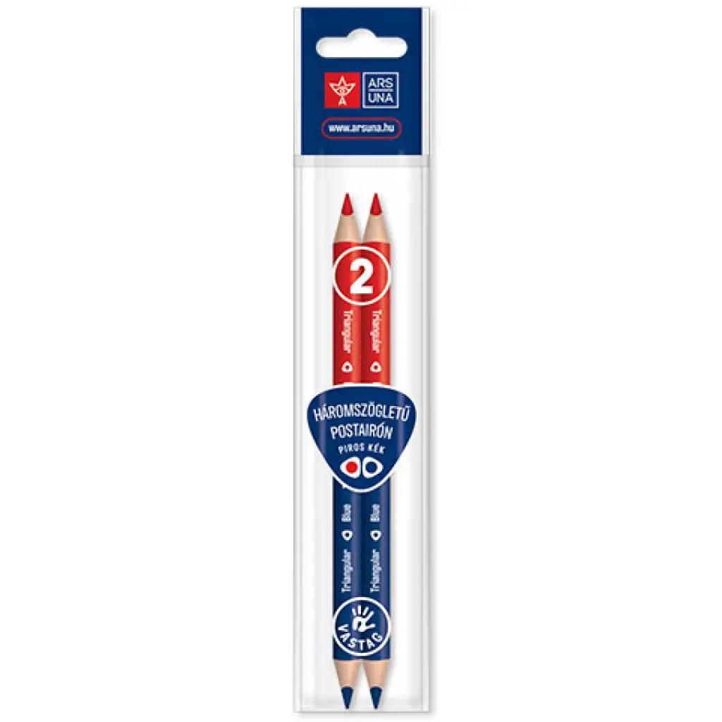 imagen de Ars Una: Rotulador triangular, Jumbo - rojo-azul - 2ud 1