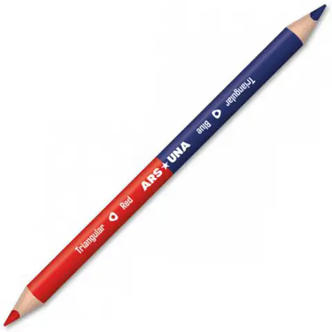 imagen de Ars Una: Rotulador triangular, Jumbo - rojo-azul 1
