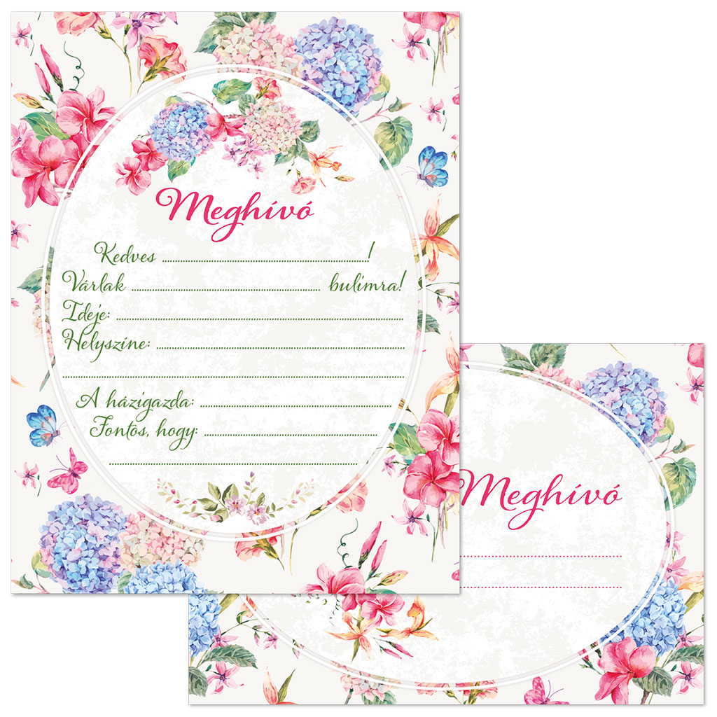 imagen de Ars Una: Set de invitaciones de flores de 10 piezas con sobre 1