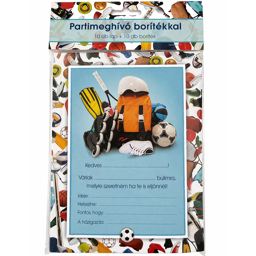 imagen de Ars Una: Set de invitaciones deportivas de 10 unidades con sobre 1