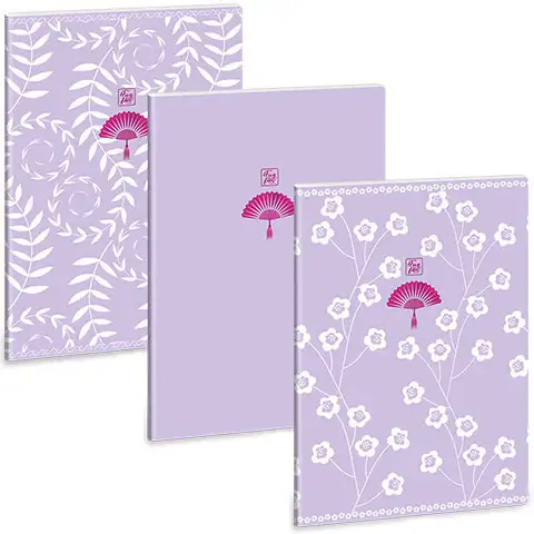 imagen de Ars Una: Soft Touch Púrpura Primavera cuaderno liso A/4 con clip extra 1