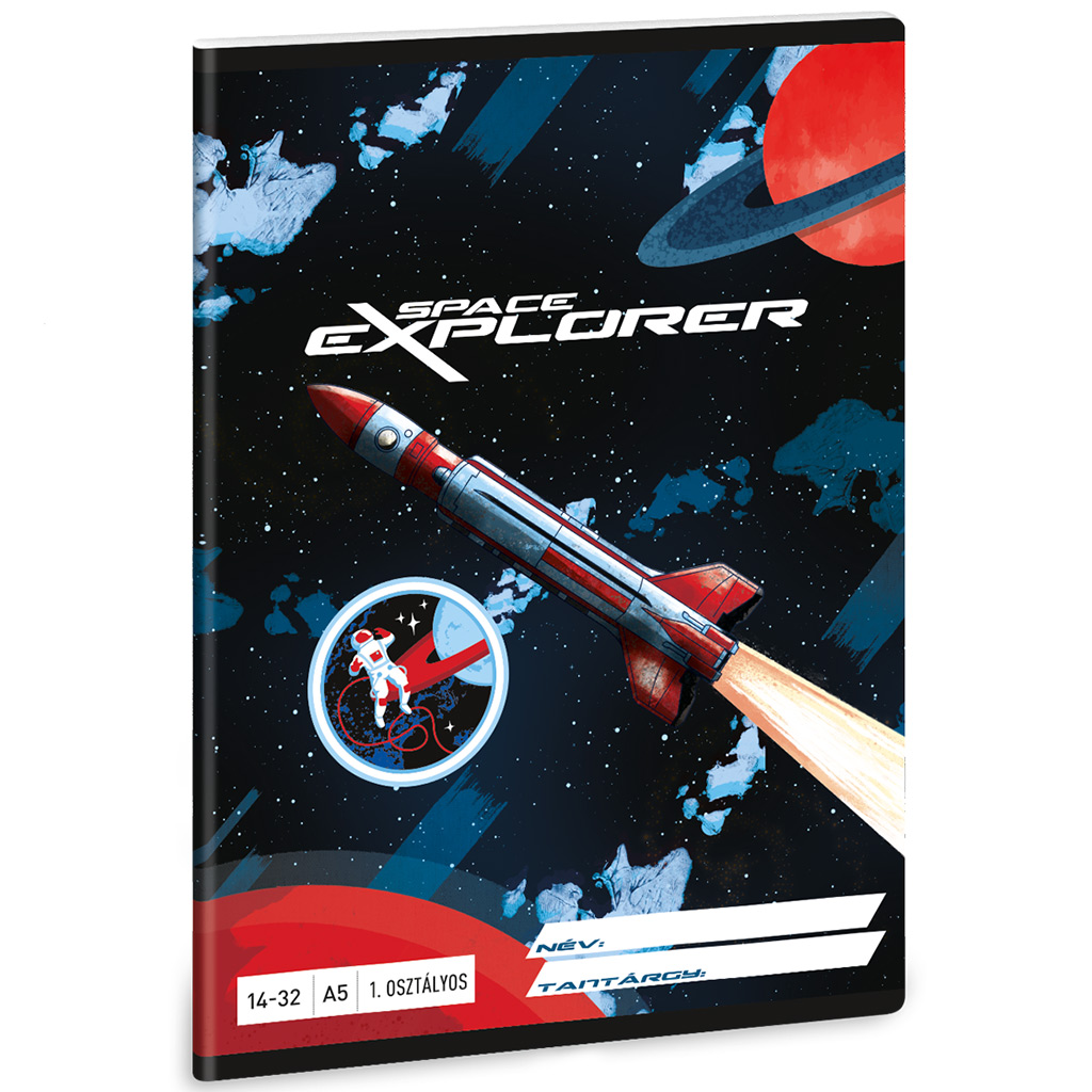 imagen de Ars Una: Space Explorer A/5 cuaderno de líneas de 1er grado 14-32 1