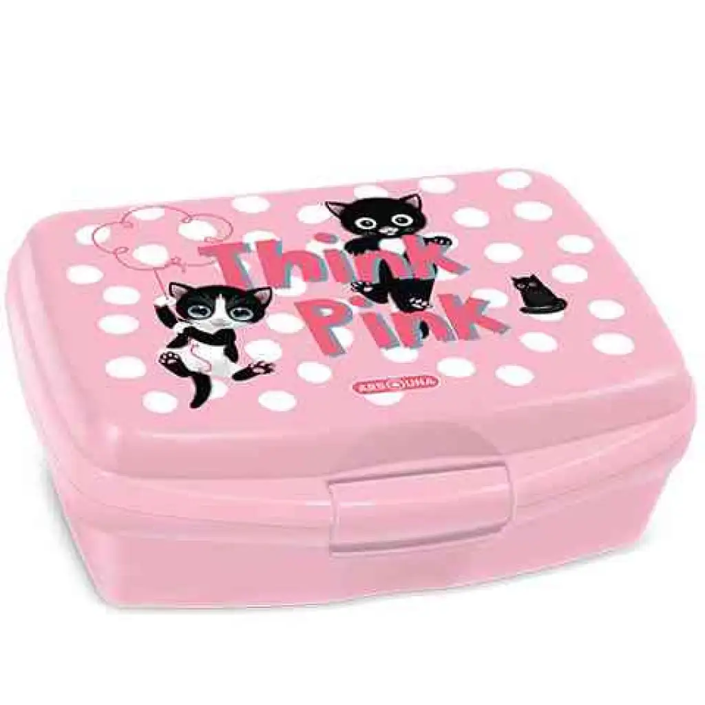 imagen de Ars Una: Think Pink caja de almuerzo con gatos 1