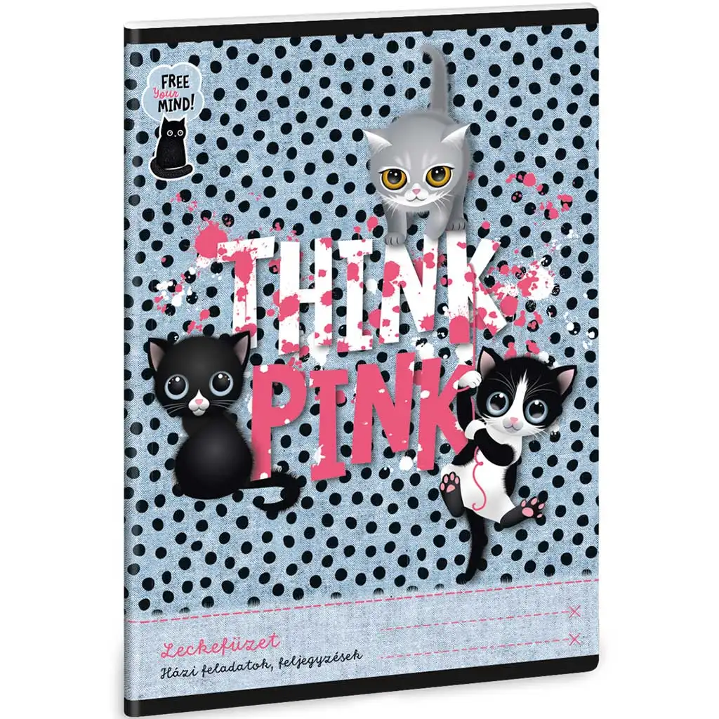imagen de Ars Una: Think Pink cuaderno de gatos lindo de 38 hojas A/5 1