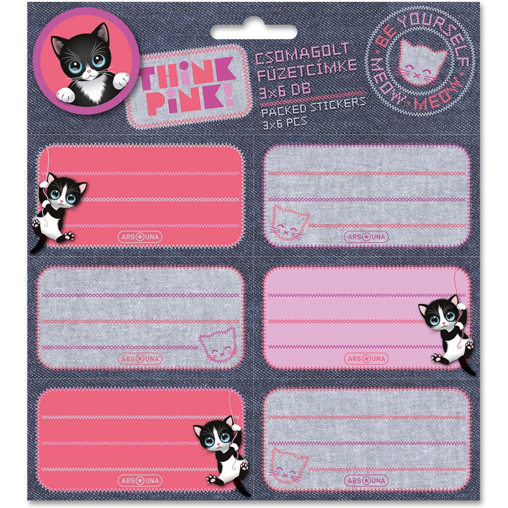 imagen de Ars Una: Think Pink etiqueta de cuaderno empaquetada 3x6 unidades 1