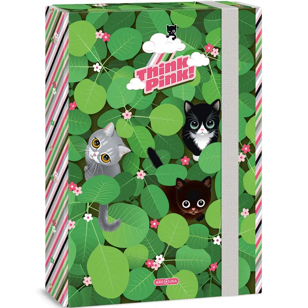 imagen de Ars Una: Think Pink gatitos A/4 caja de cuadernos 1