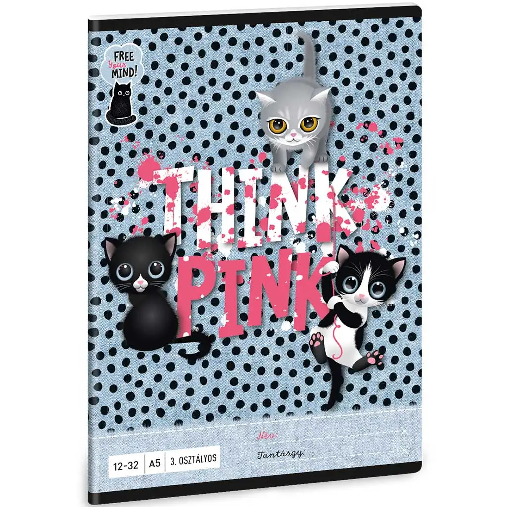 imagen de Ars Una: Think Pink lindo cuaderno de líneas para 3er grado 32 hojas A/5 1