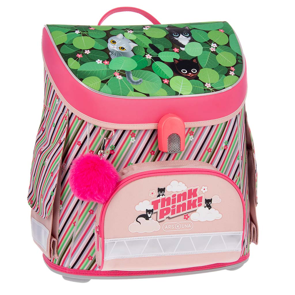 imagen de Ars Una: Think Pink mochila escolar compacta ergonómica con cierre magnético, mochila 33x41x24cm 1