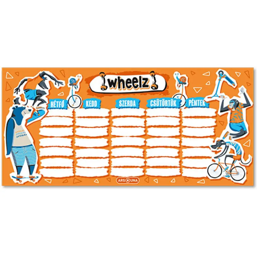 imagen de Ars Una: Wheelz calendario escolar de una cara, doble cara 1