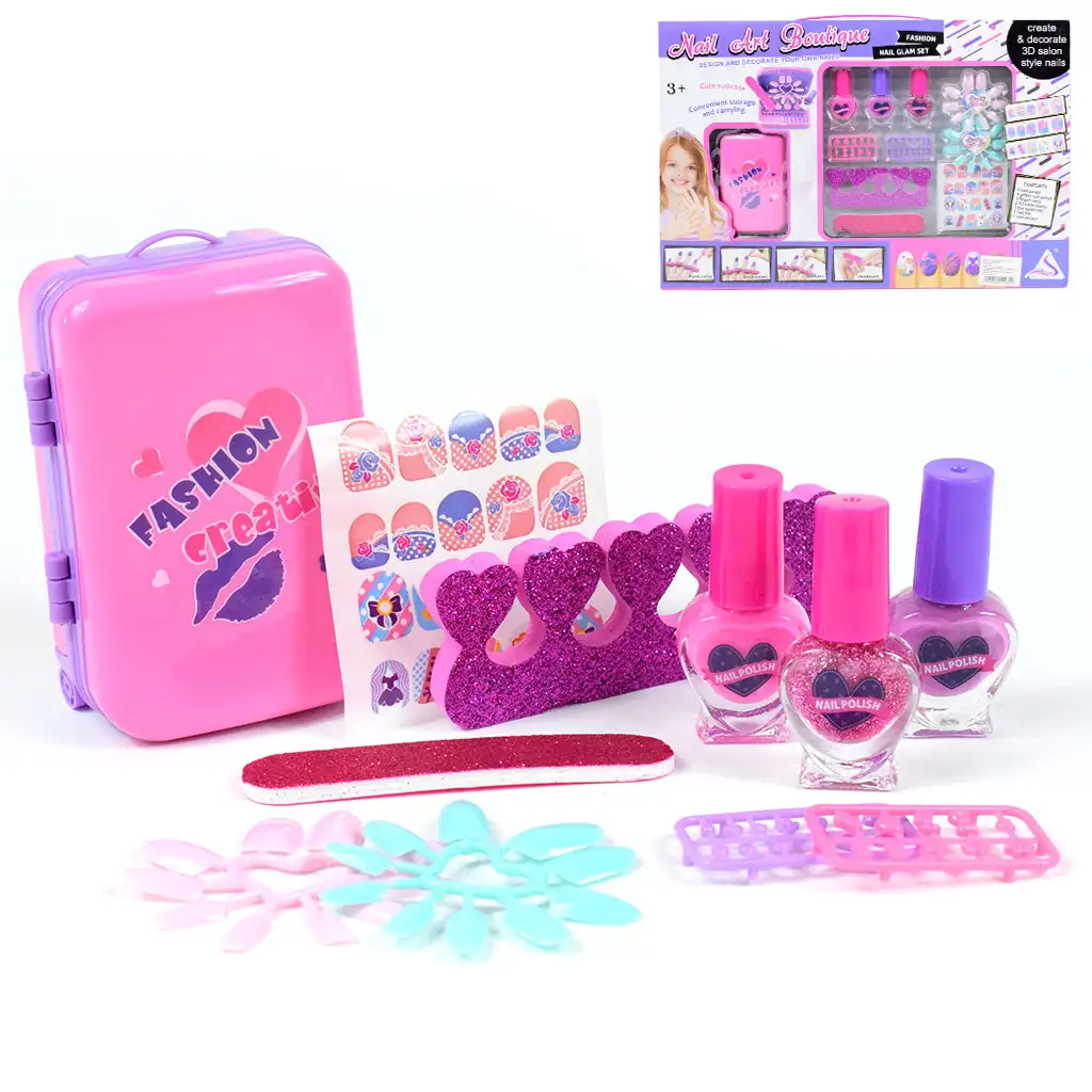 imagen de Arte de Uñas: Set de Manicura con Maletín, Esmaltes y Accesorios 1