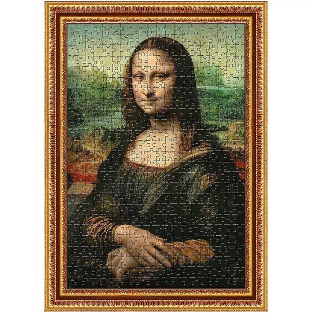 imagen de ArtFrame: Leonardo Da Vinci - Mona Lisa puzzle de 500 piezas con marco - Trefl 1