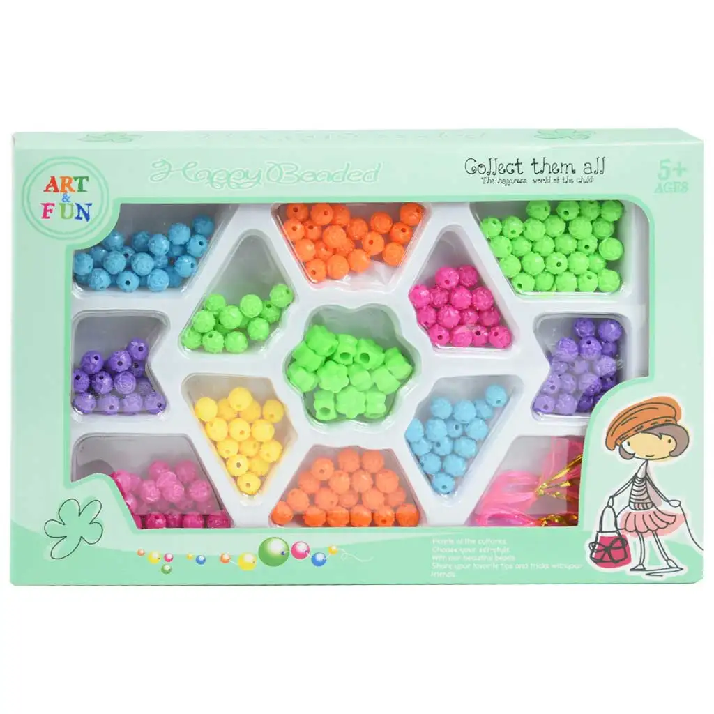 imagen de Art&Fun: Kit de creación de joyas con 100+ cuentas de colores en forma de esfera 1