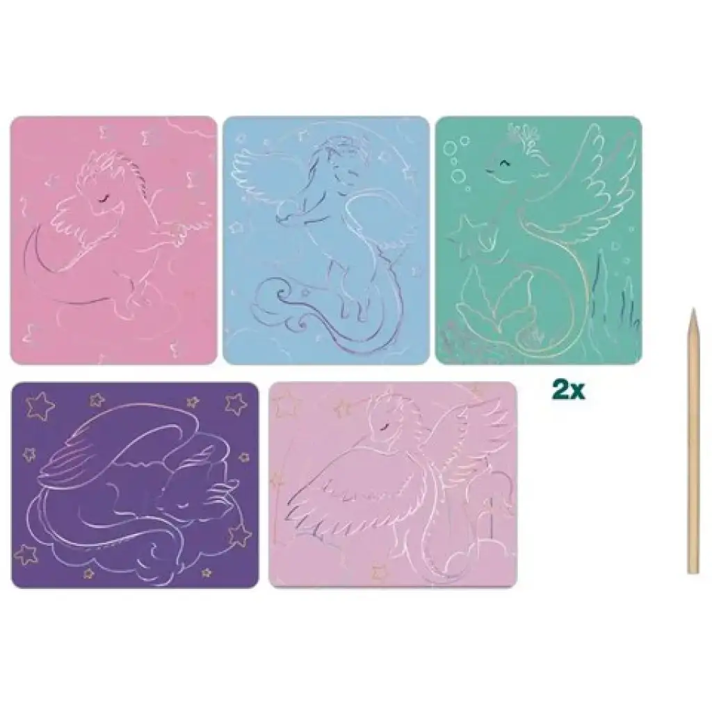 imagen de Artissimo: Set de raspado de imágenes de dragones - Sycomore 2
