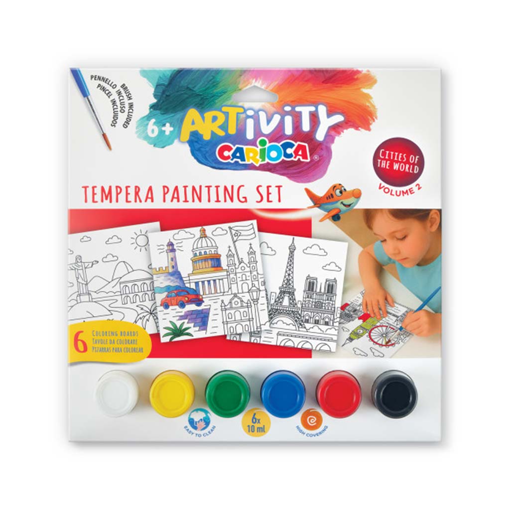 imagen de ARTivity Set de pintura al temple 6x10ml - Europa - Carioca 1