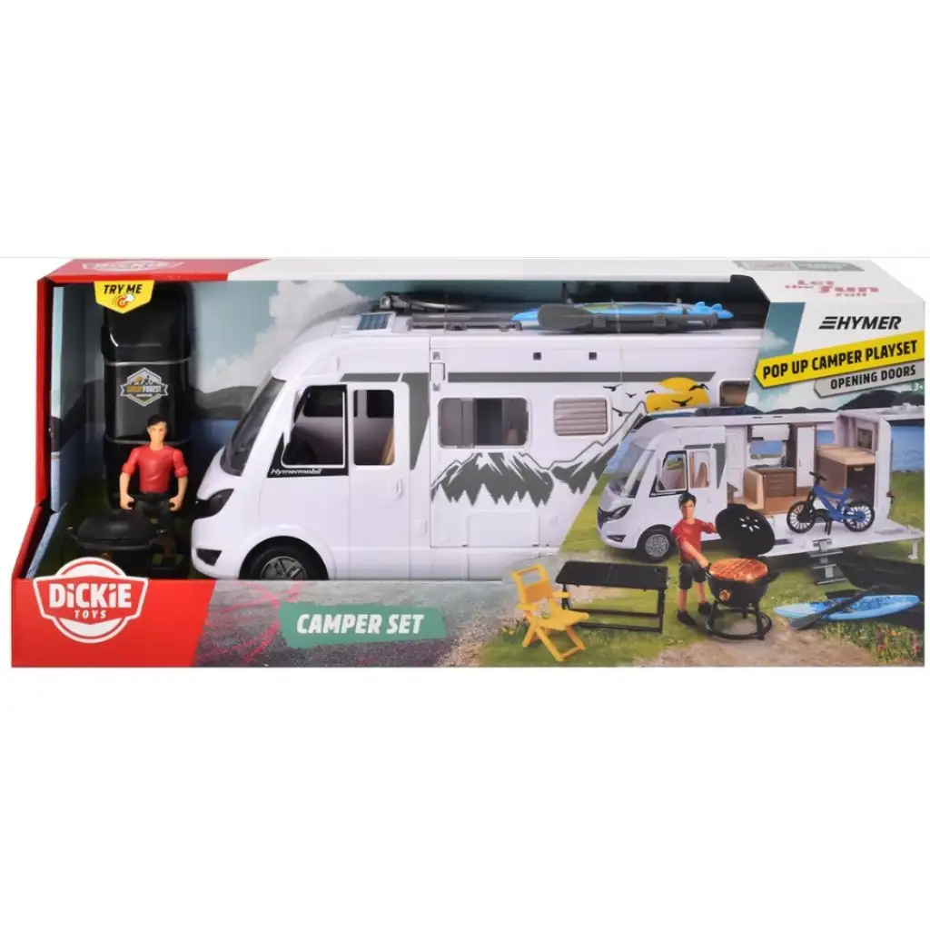 imagen de Autocaravana Hymer Camping Van con accesorios 30cm - Dickie Toys 5