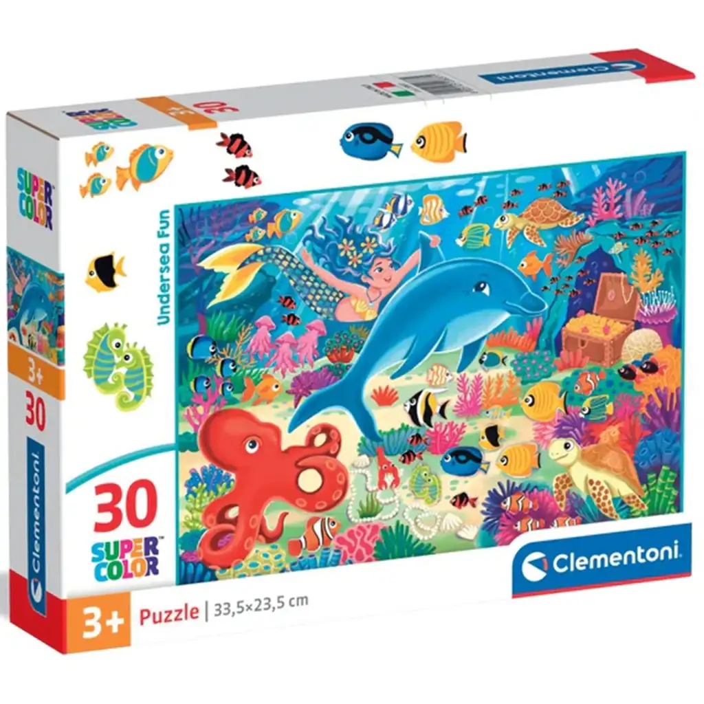 imagen de Aventuras bajo el mar rompecabezas supercolor de 30 piezas - Clementoni 1