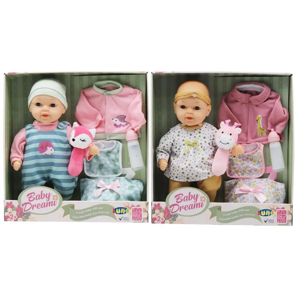 imagen de Baby Dream: Muñeca de bebé de peluche con juguete en dos versiones 1