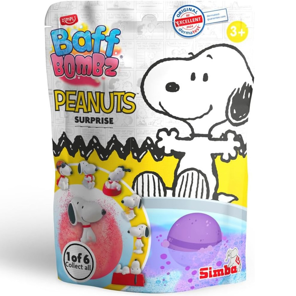 imagen de Baff Bombz bomba de baño sorpresa con figura de Peanuts - Simba Toys 1