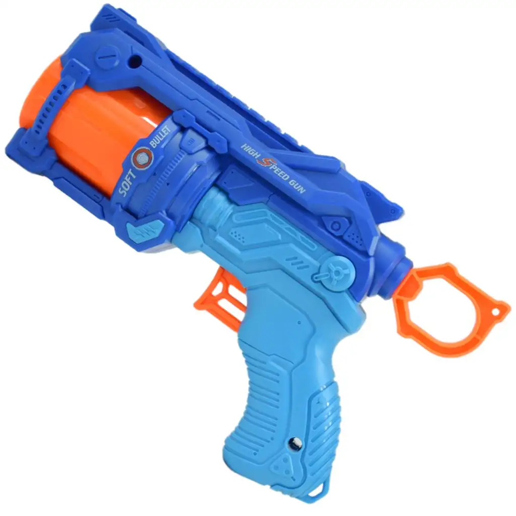 imagen de Bala de espuma: arma de tiro manual Reflex 4 con cargador rotativo y diana de 22cm 2
