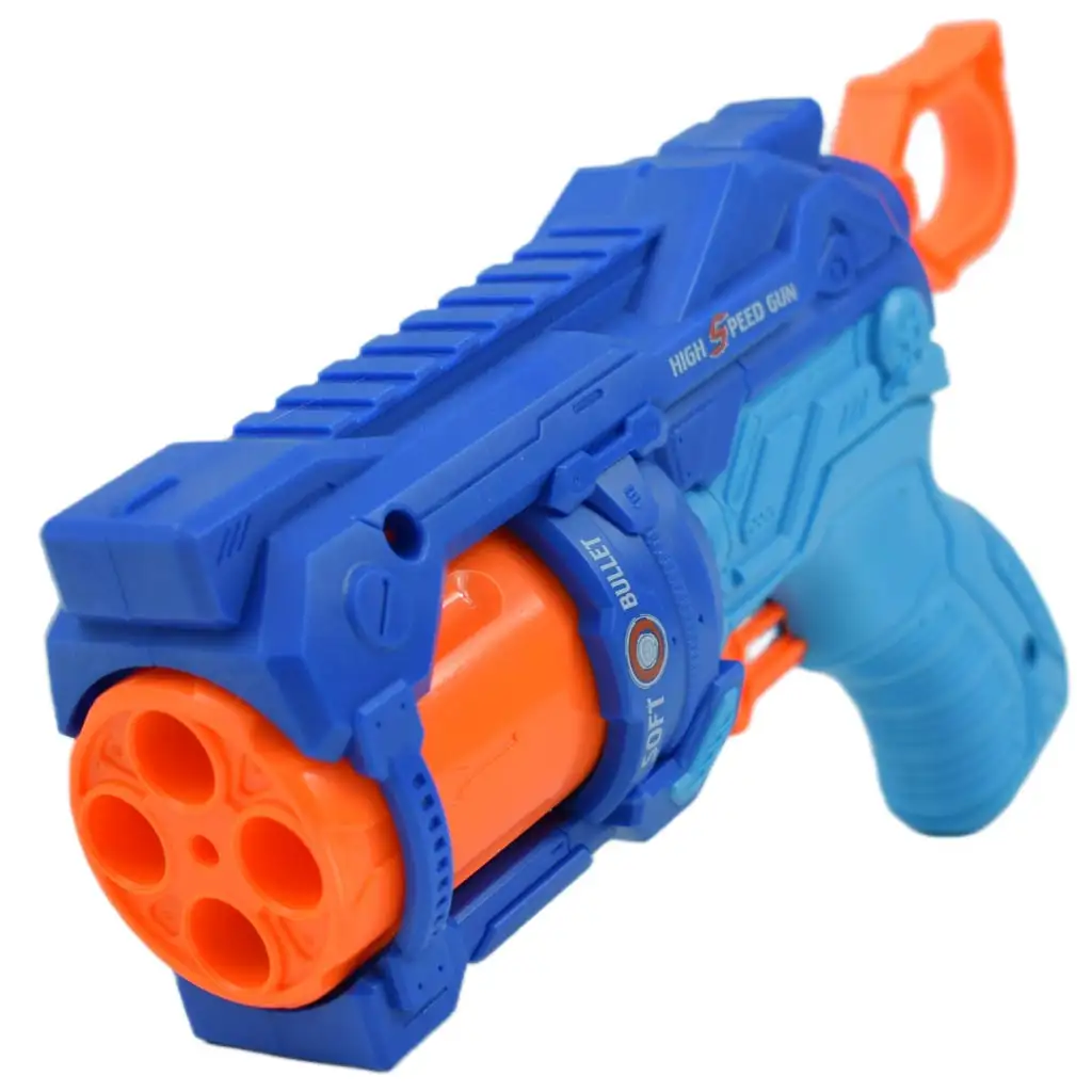 imagen de Bala de espuma: arma de tiro manual Reflex 4 con cargador rotativo y diana de 22cm 3