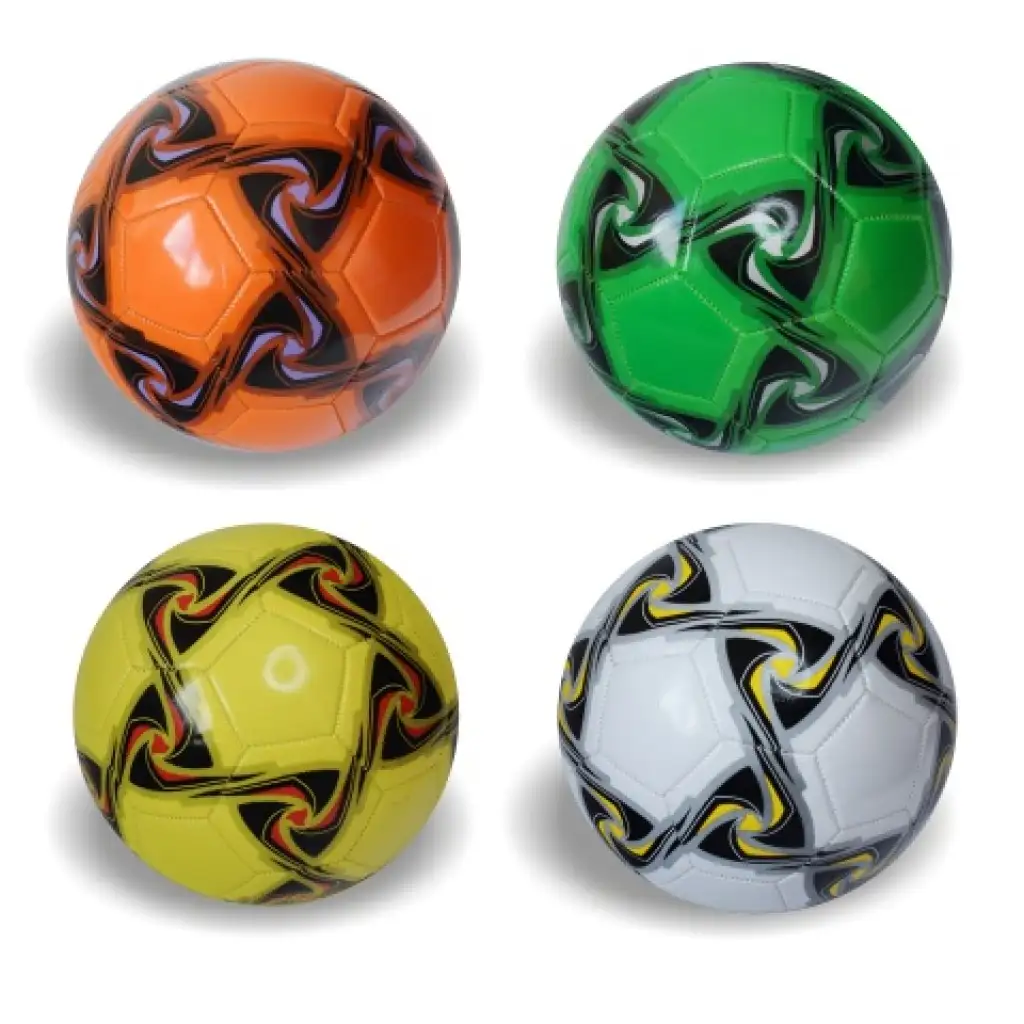 imagen de Balón de fútbol de cuero sintético colorido en varias versiones de 22 cm 1