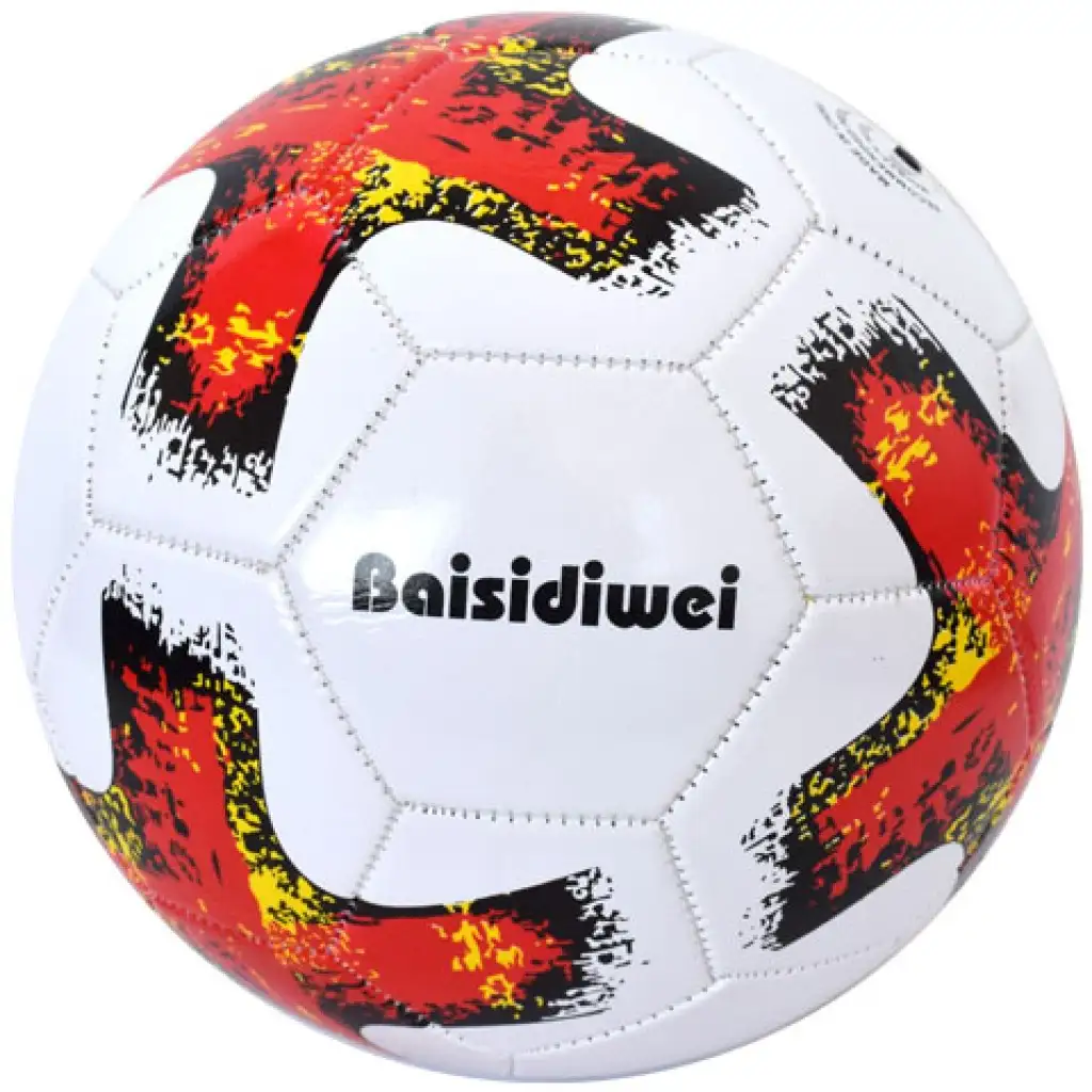 imagen de Balón de fútbol de cuero sintético con diseño de cruz colorido de 23cm 2