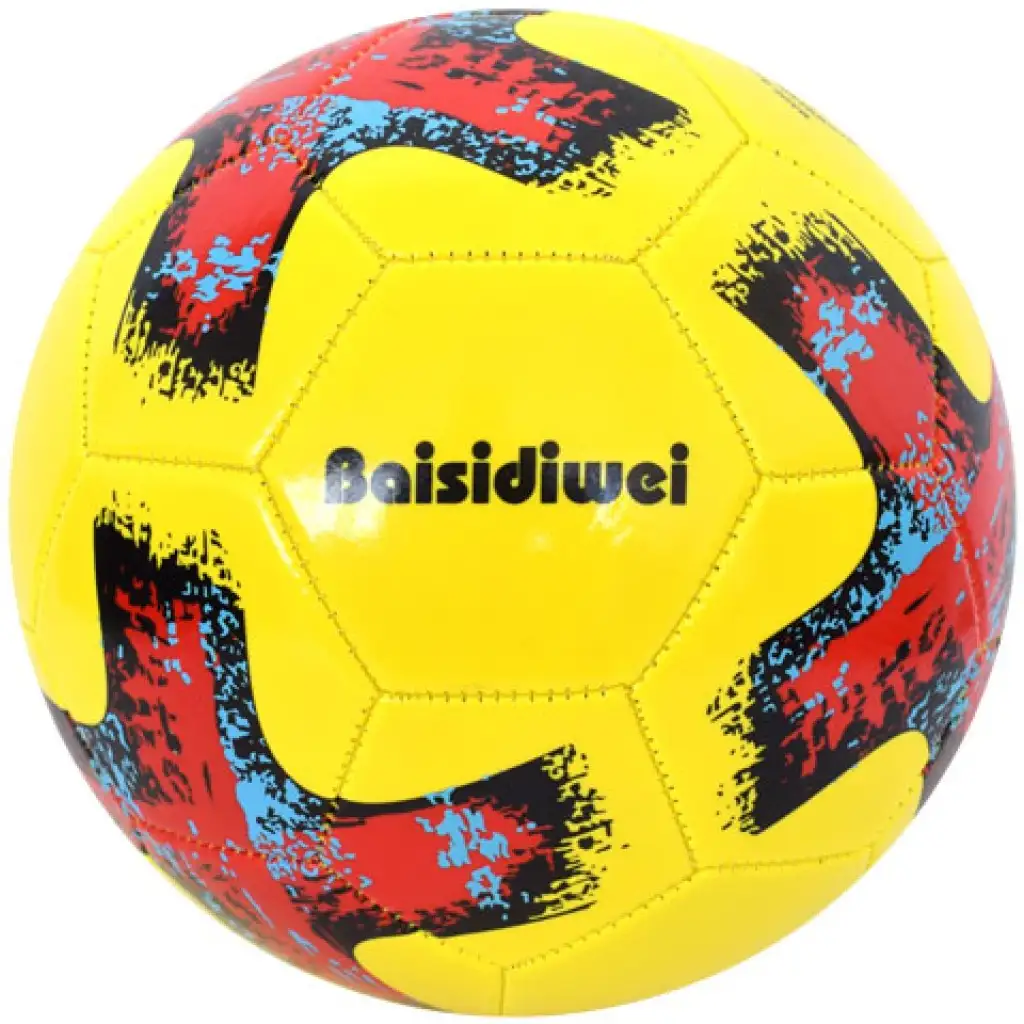 imagen de Balón de fútbol de cuero sintético con diseño de cruz colorido de 23cm 4