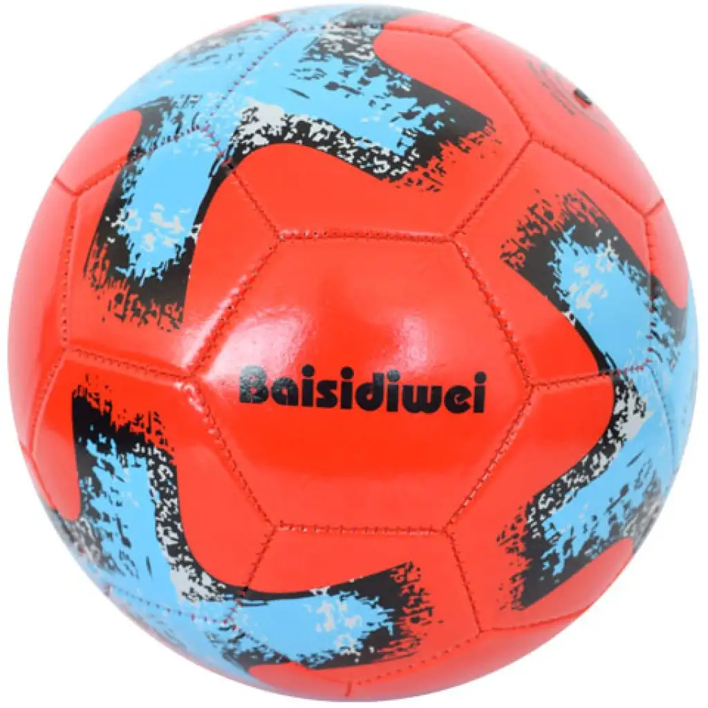imagen de Balón de fútbol de cuero sintético con diseño de cruz colorido de 23cm 1