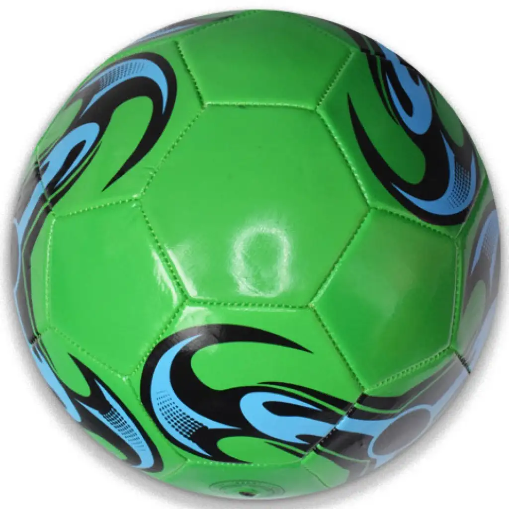 imagen de Balón de fútbol de cuero sintético con estampado colorido en varias versiones de 22 cm 4