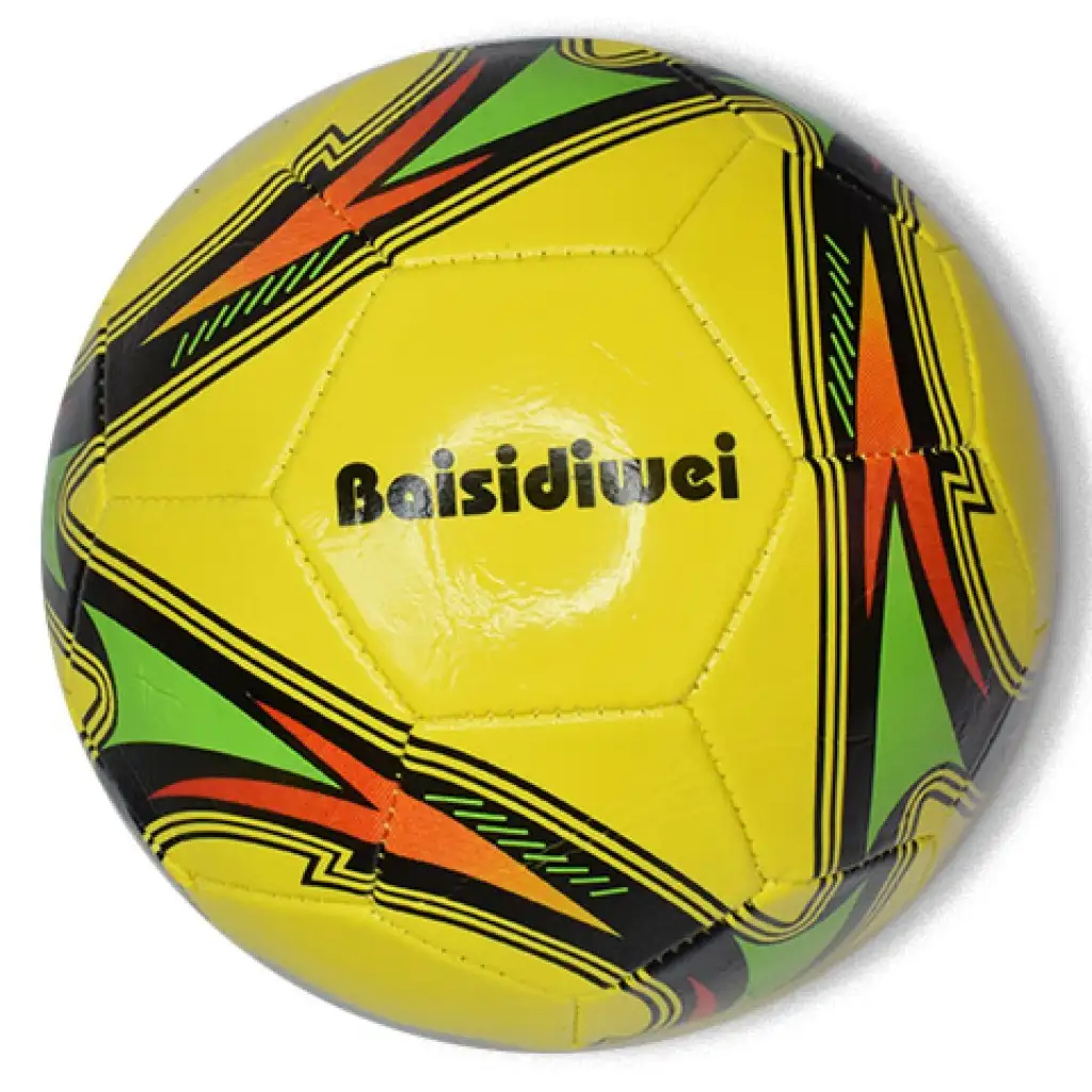 imagen de Balón de fútbol de cuero sintético de color neón en varias versiones de 23 cm 2