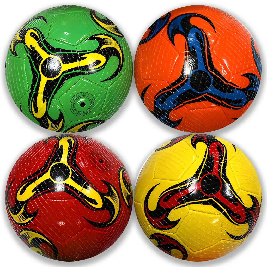 imagen de Balón de fútbol de cuero sintético en varios colores con diseño de 23 cm 1