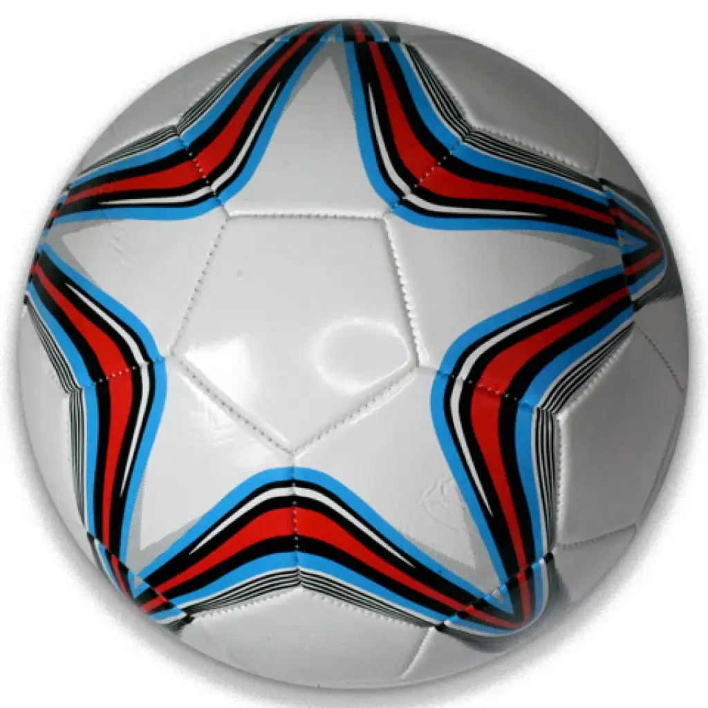 imagen de Balón de fútbol de imitación de cuero con diseño de estrellas en varias versiones de 22 cm 3