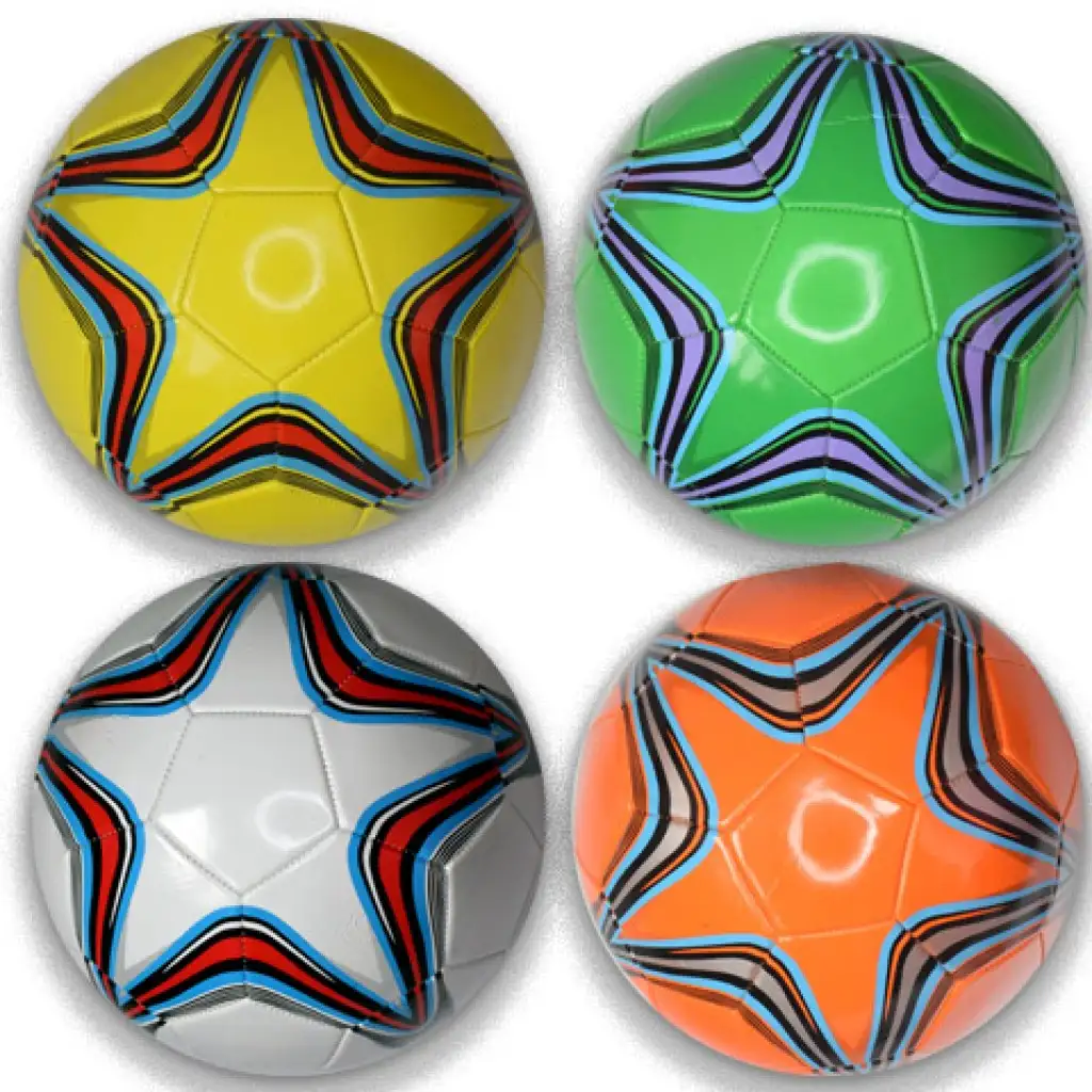 imagen de Balón de fútbol de imitación de cuero con diseño de estrellas en varias versiones de 22 cm 1