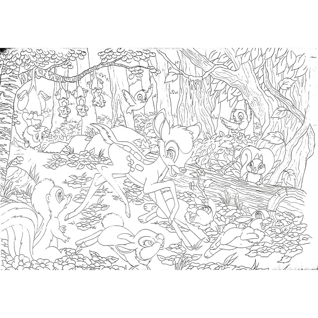 imagen de Bambi 2 en 1 rompecabezas y libro para colorear de 60 piezas 50x35cm - Lisciani 3