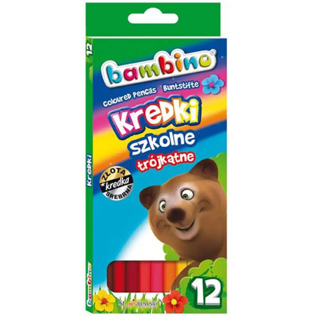imagen de Bambino: Juego de lápices de colores triangulares 12ud 1