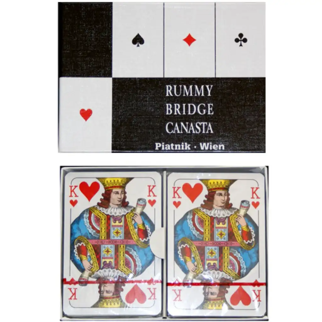 imagen de Baraja de rummy estándar de Viena 2*55 cartas - Piatnik 1