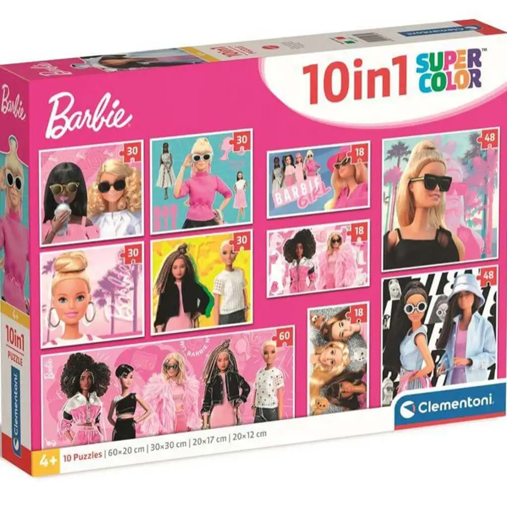imagen de Barbie 10 en 1 puzzle set - Clementoni 1
