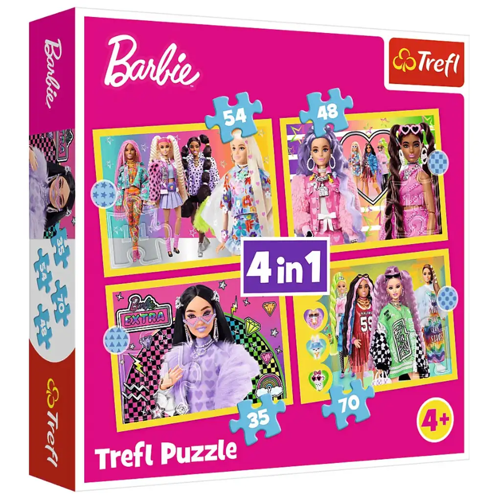 imagen de Barbie 4 en 1 rompecabezas - Trefl 1
