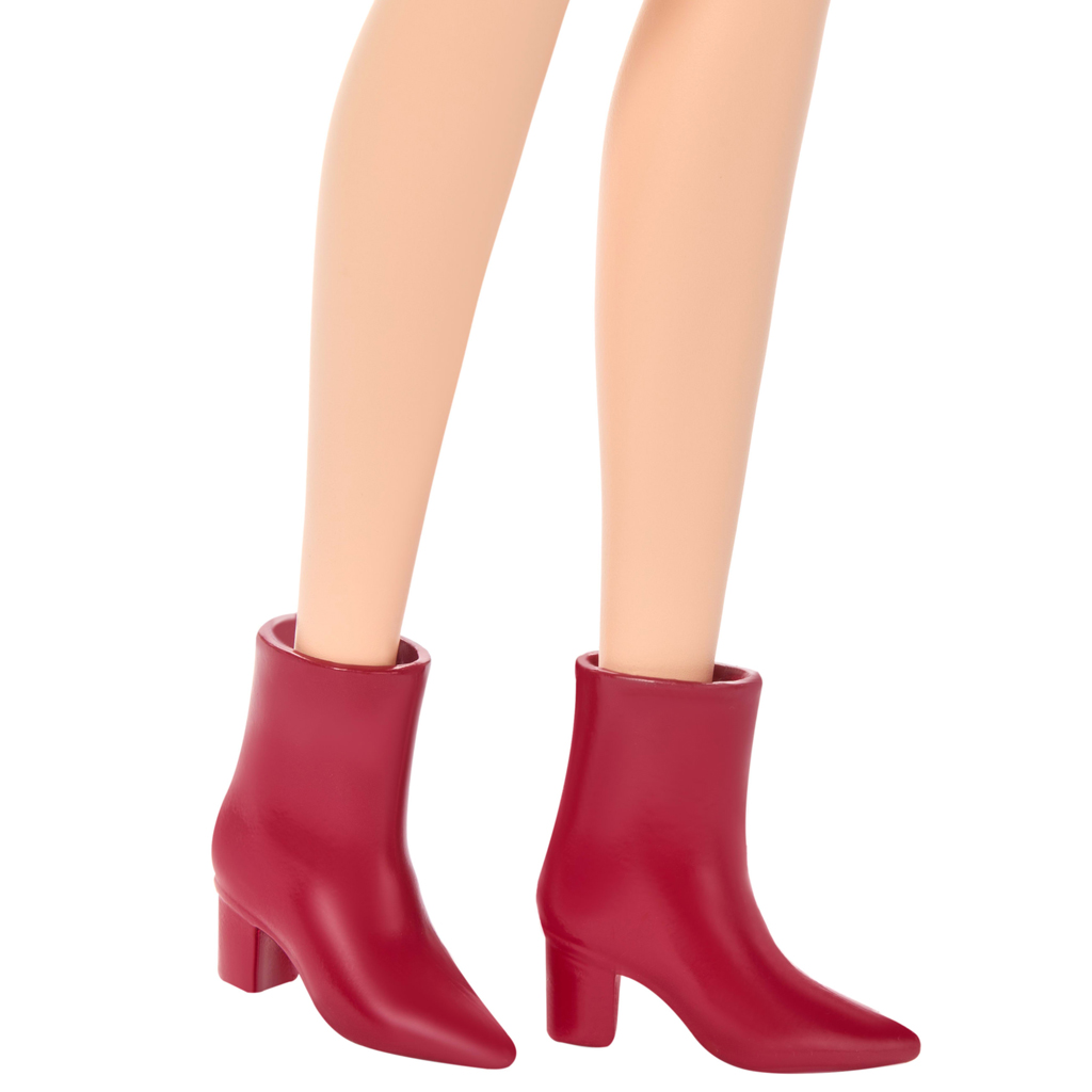 imagen de Barbie: Amigas Fashionista con cabello castaño y muñeca de moda estilosa con vestido de leopardo – Mattel 4