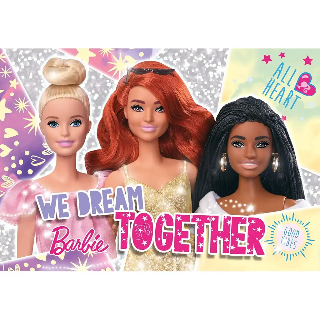 imagen de Barbie amigas rompecabezas de glitter de 60 piezas 50x35cm - Lisciani 2
