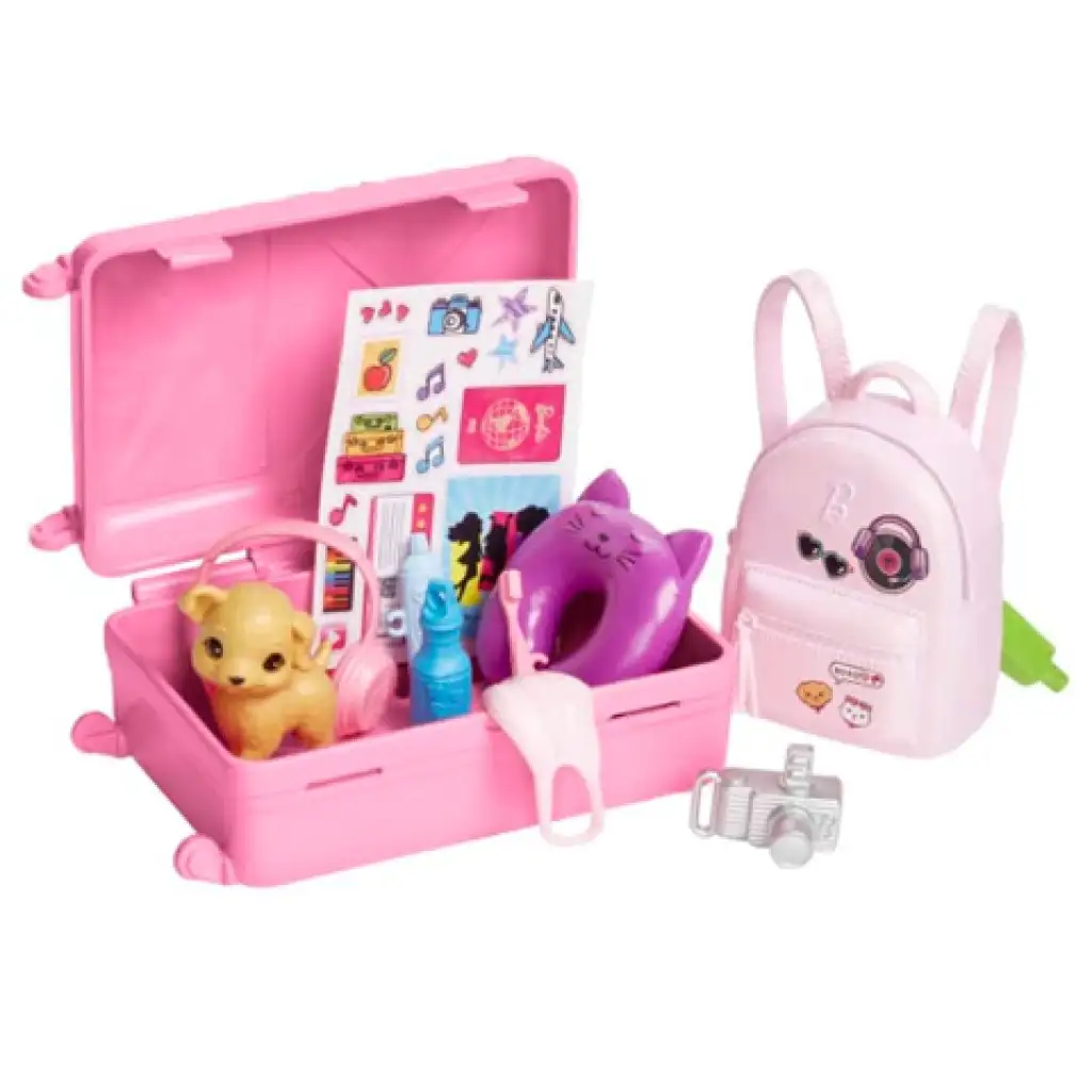 imagen de Barbie®: Aventuras en la Casa de Ensueño muñeca Barbie viajera con accesorios - Mattel 2