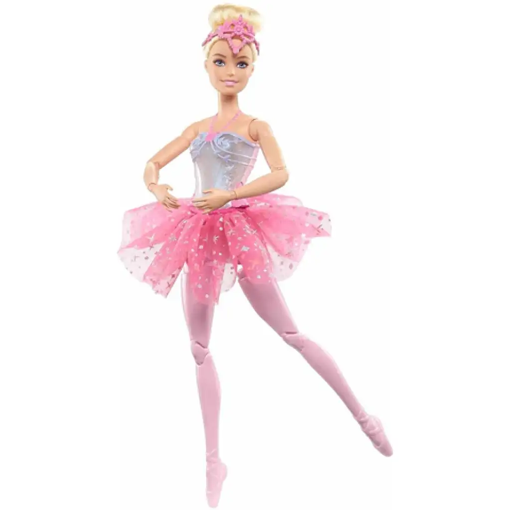 imagen de Barbie®: Bailarina Arcoíris Brillante con cabello rubio y luz - Mattel 2