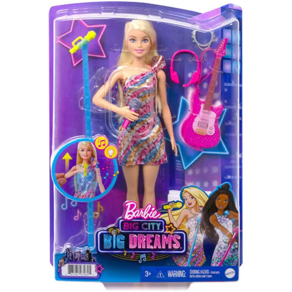 imagen de Barbie: Big City, Big Dreams Malibu Karaoke muñeca - Mattel 1