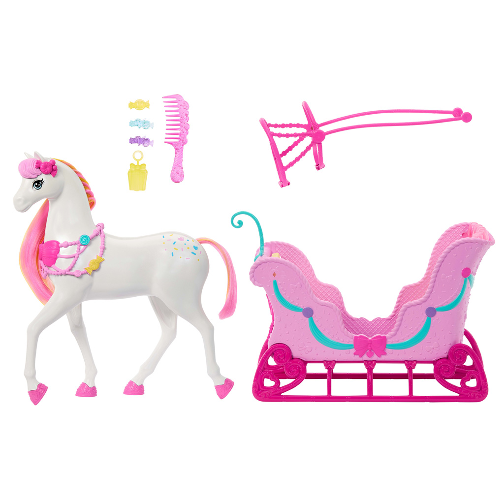 imagen de Barbie Cascanueces - Juego de Trineo Nevado con Caballo - Mattel 6