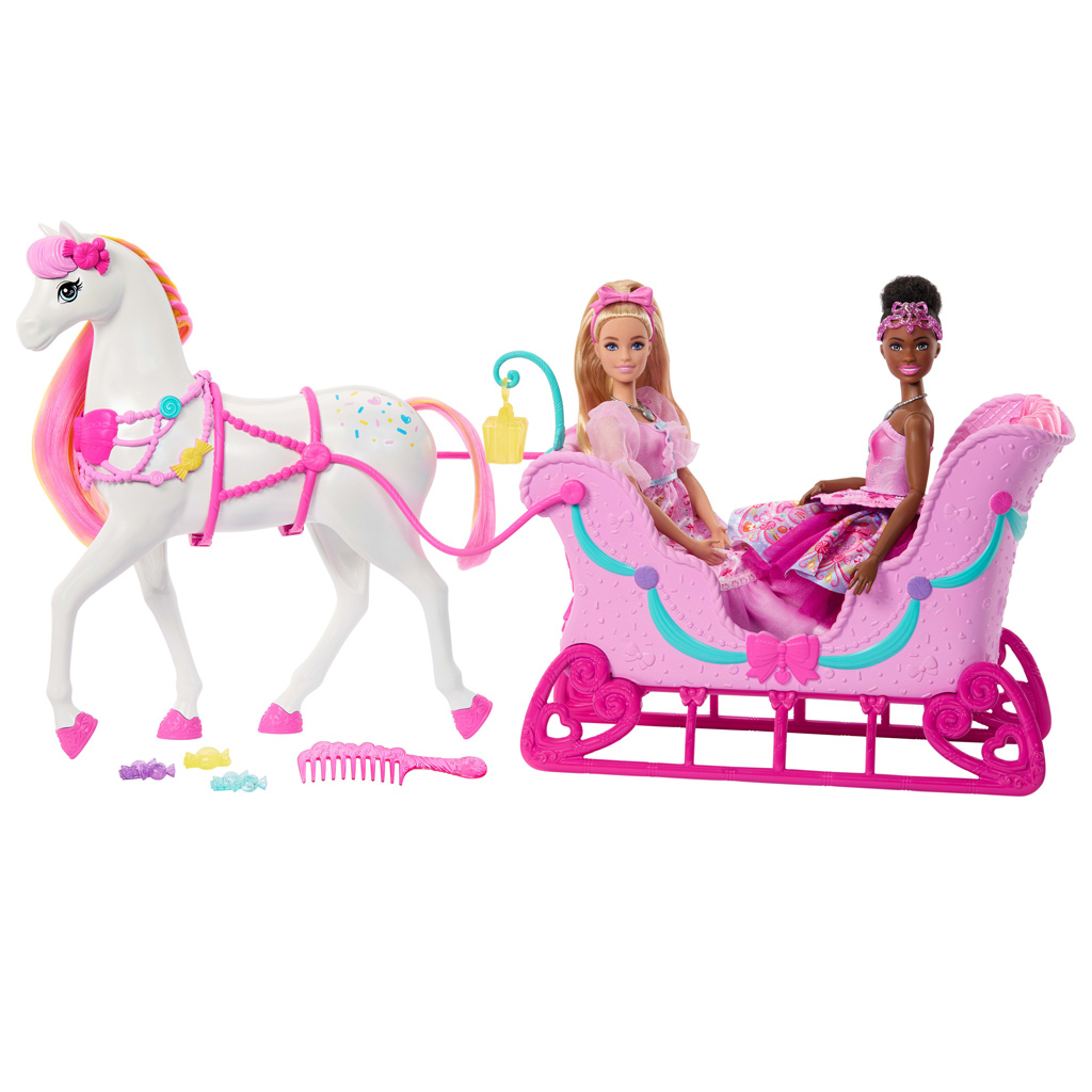 imagen de Barbie Cascanueces - Juego de Trineo Nevado con Caballo - Mattel 1