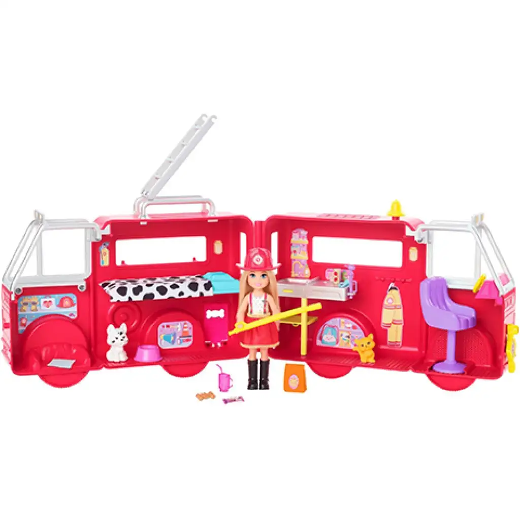 imagen de Barbie: Conjunto de juego de camión de bomberos Chelsea - Mattel 4