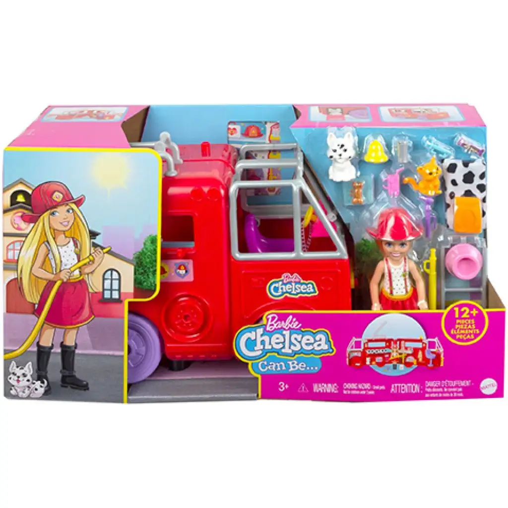 imagen de Barbie: Conjunto de juego de camión de bomberos Chelsea - Mattel 1
