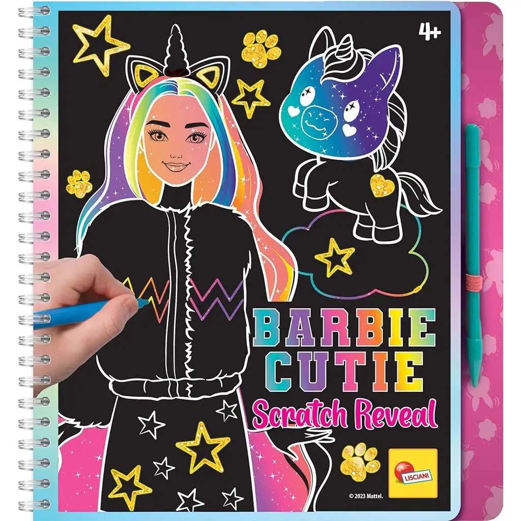 imagen de Barbie Cutie kit de raspado de imágenes de 44 páginas - Lisciani 1